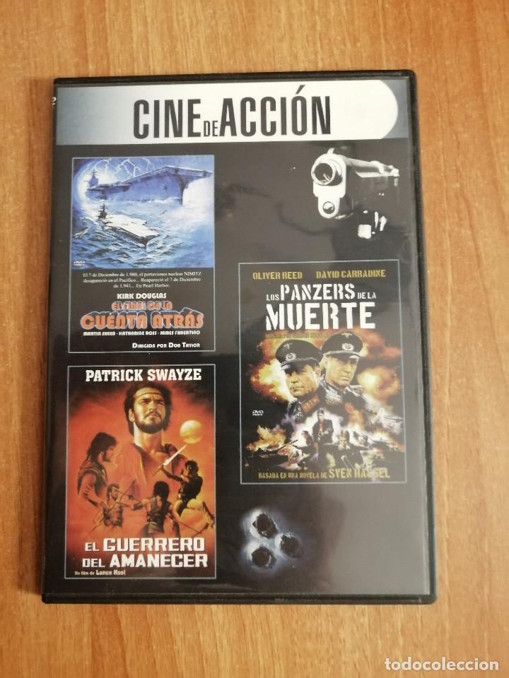 Cinema: DVD CINE EN ACCION - EL FINAL DE LA CUENTA ATRAS - LOS PANZERS DE LA MUERTE - EL GURRERO DEL AMANECE