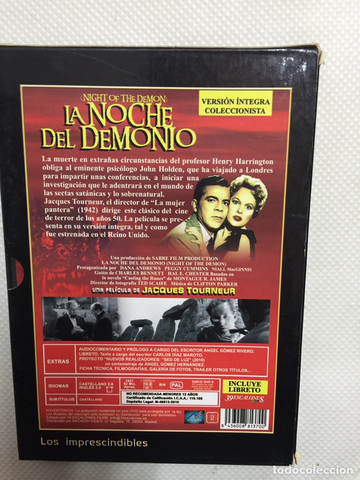 Cine: LA NOCHE DEL DEMONIO - JACQUES TOURNEUR - Foto 2 - 299763343