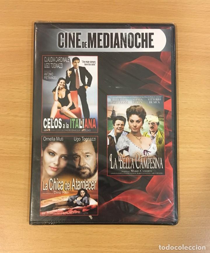 Cine: DVD 3X1 CINE DE MEDIANOCHE - CELOS A LA ITALIANA, BELLA CAMPESINA Y CHICA DEL ATARDECER. PRECINTADO