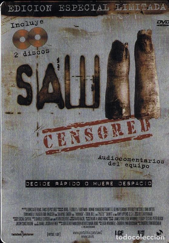 Cinema: SAW II CENSORED EDICI&Oacute;N ESPECIAL LIMITADA 2 DISCOS ( ESTUCHE MET&Aacute;LICO)