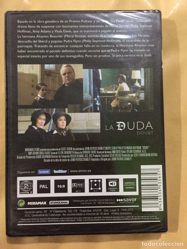 Cine: La Duda DVD - Precintado - - Foto 2