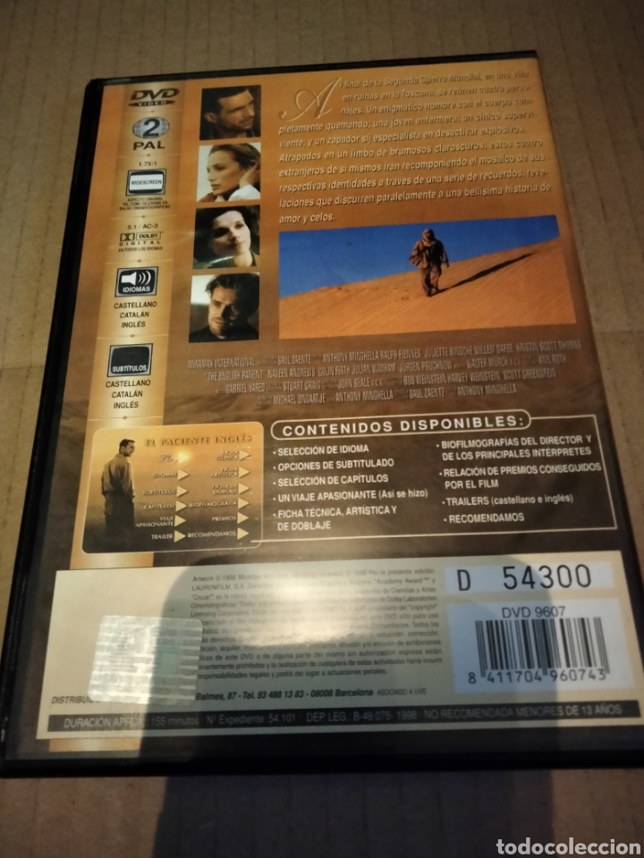 Cine: El paciente ingl&eacute;s dvd - 232 - Foto 2