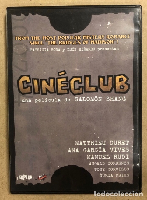 Cinema: CIN&Eacute;CLUB, UNA PEL&Iacute;CULA DE SALOM&Oacute;N SHANG. DVD.