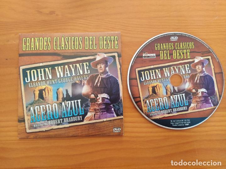 Cine: DVD ACERO AZUL - GRANDES CLASICOS DEL OESTE - JOHN WAYNE - FORMATO CARTON (P7) - Foto 2 - 304519988