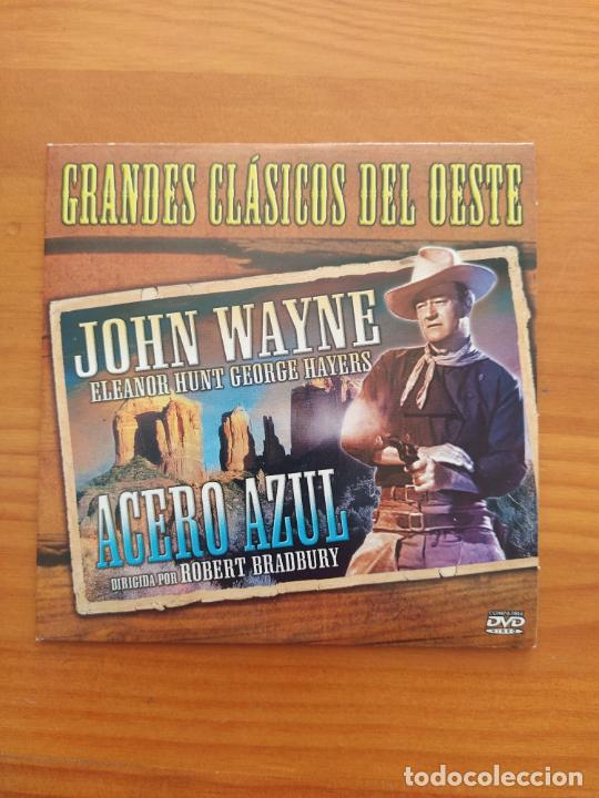 Cine: DVD ACERO AZUL - GRANDES CLASICOS DEL OESTE - JOHN WAYNE - FORMATO CARTON (P7) - Foto 1 - 304519988