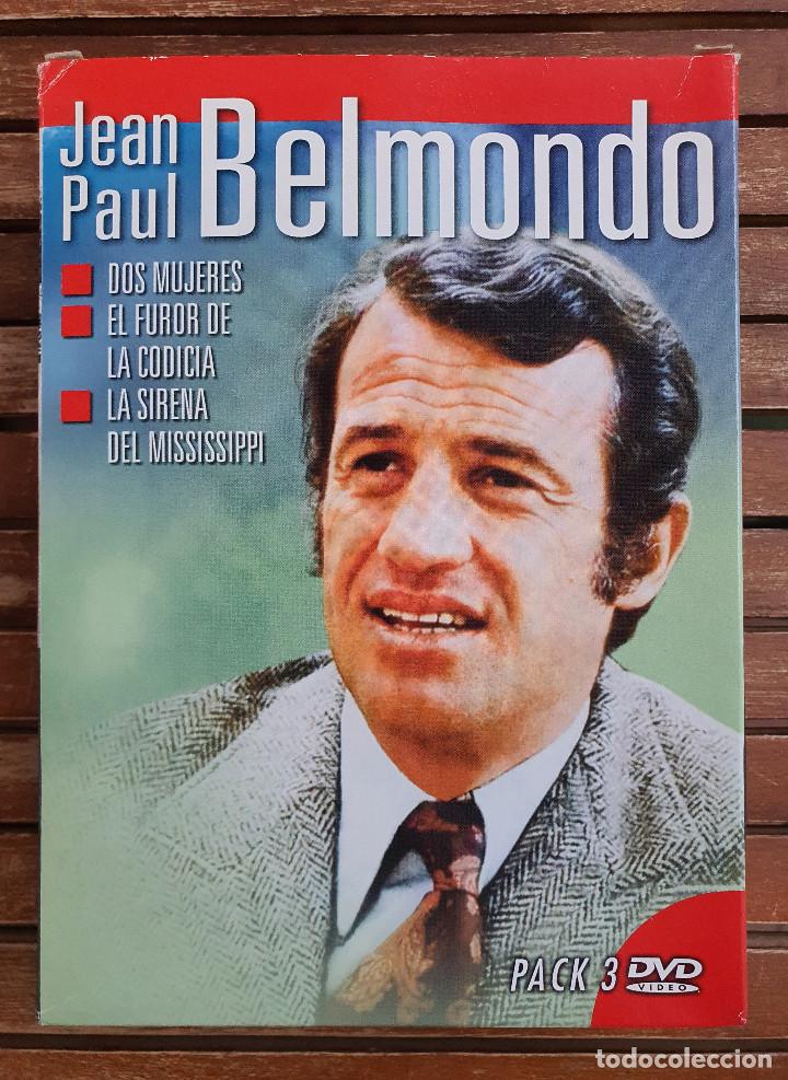 Kino: PACK 3 DVD's VIDEO - JEAN PAUL BELMONDO - Dos mujeres, El furor de la codicia y La sirena del miss..