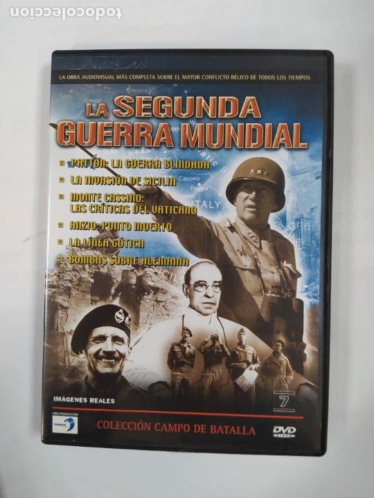 Cine: LA SEGUNDA GUERRA MUNDIAL N&ordm; 7. COLECCI&Oacute;N CAMPO DE BATALLA. PATTON GUERRA BLINDADA. DVD. TDKV16A