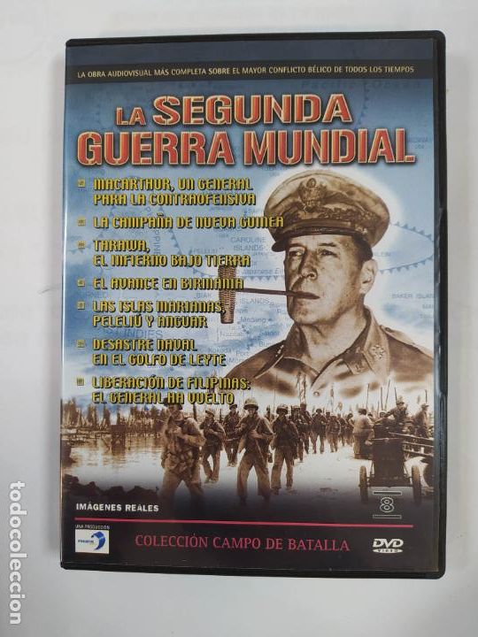 Kino: LA SEGUNDA GUERRA MUNDIAL N&ordm; 8. COLECCI&Oacute;N CAMPO DE BATALLA. GENERAL MACARTHUR. DVD. TDKV16A