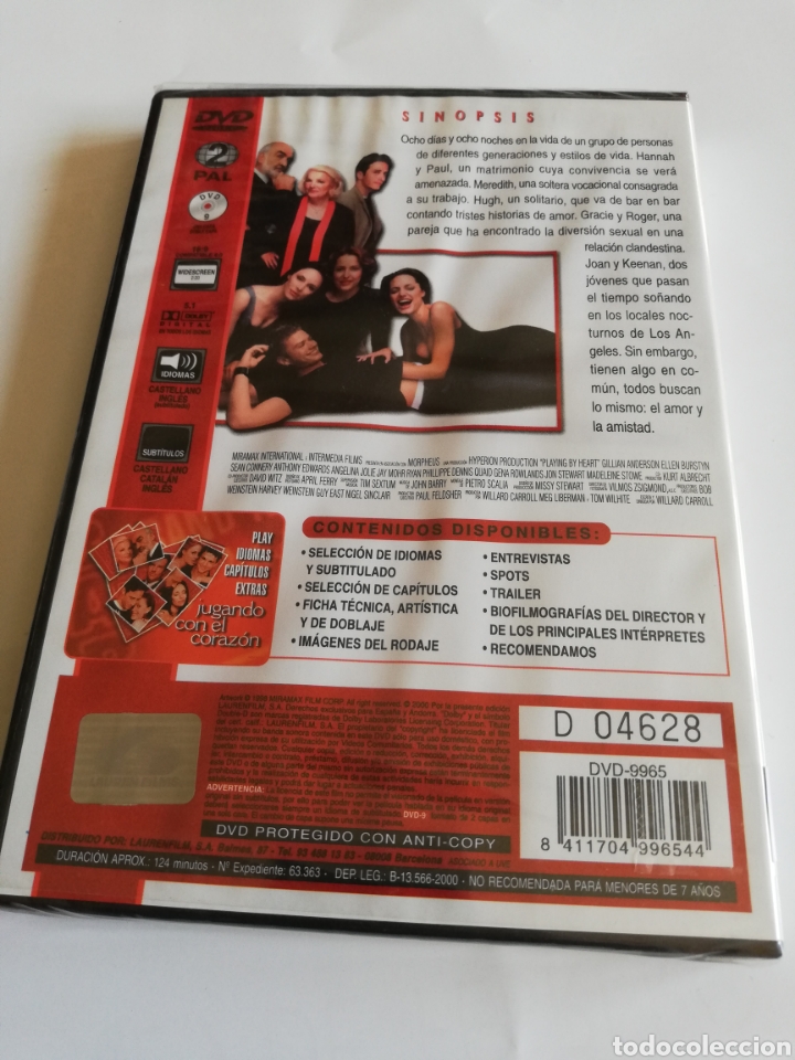 Cine: Jugando con el coraz&oacute;n Dvd PRECINTADO - Foto 2