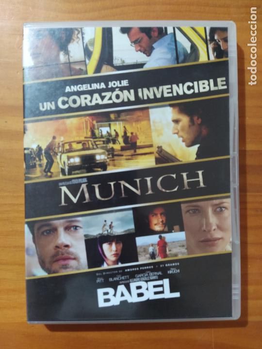 Cinema: DVD UN CORAZON INVENCIBLE / MUNICH / BABEL - 3 DISCOS (Z5)