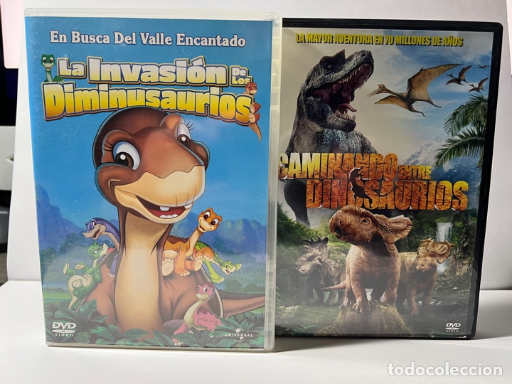 Cine: 2 DVD - LA INVASI&Oacute;N DE LOS DINOSAURIOS - CAMINANDO ENTRE DINOSAURIOS