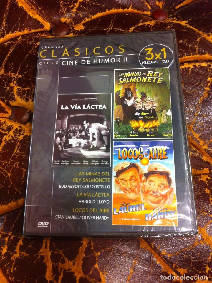 Cinema: DVD (PRECINTADO) CINE DE HUMOR II. LAS MINAS DEL REY SALMONETE. LA V&Iacute;A L&Aacute;CTEA. LOCOS DEL AIRE.