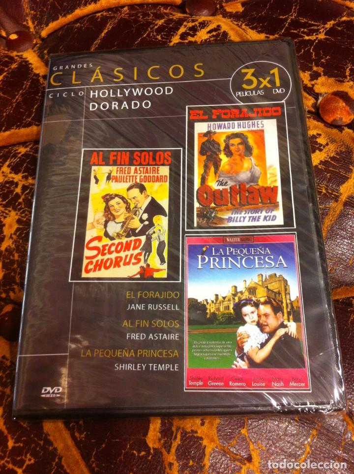 Cinema: DVD (PRECINTADO) CINE HOLLYWOOD DORADO. EL FORAJIDO. AL FIN SOLOS. LA PEQUE&Ntilde;A PRINCESA