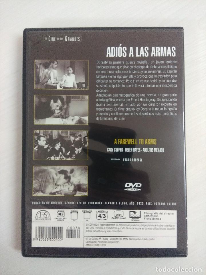 Cine: ADIOS A LAS ARMAS/GARY COOPER/DVD. - Foto 2