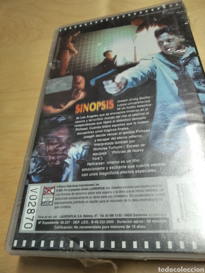 Cine: Hellraiser inferno VHS Nuevo - Foto 2
