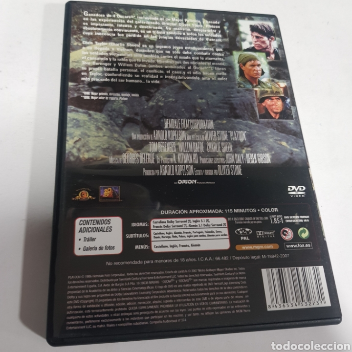 Cine: S221 Platoon -DVD COMO NUEVO - Foto 2