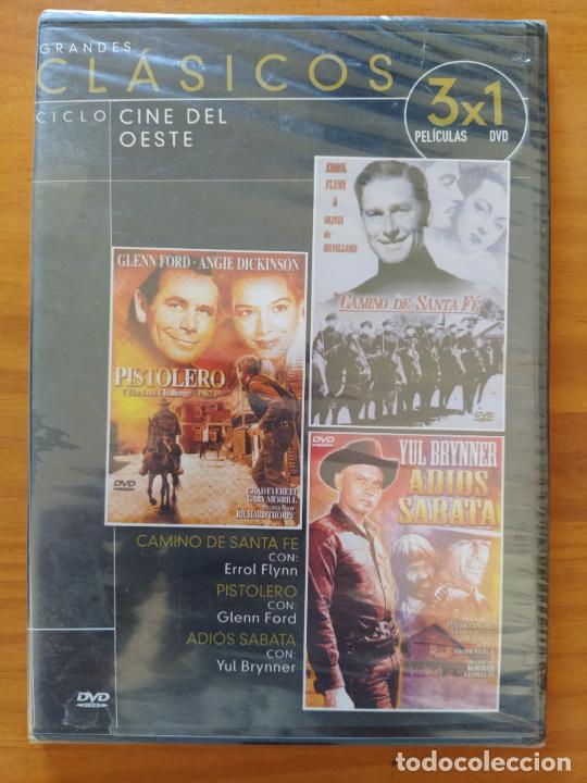 Cinema: DVD CAMINO DE SANTA FE / PISTOLERO / ADIOS SABATA - CAJA SLIM - NUEVO, PRECINTADO (019)