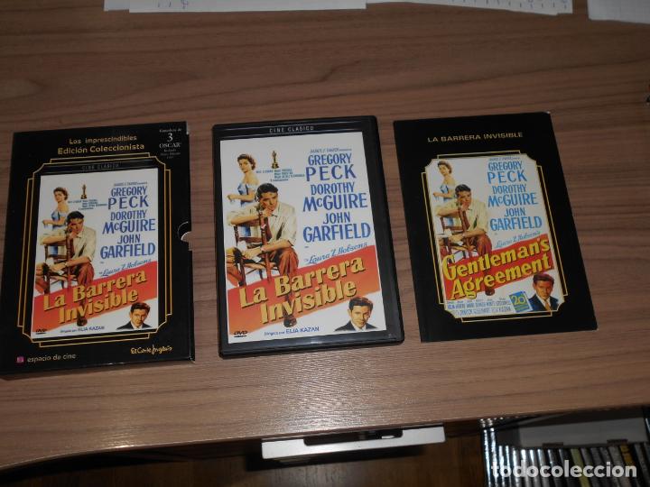 Cine: LA BARRERA INVISIBLE Edicion Especial DVD + LIBRO 34 Pag. GREGORY PECK Disco COMO NUEVO