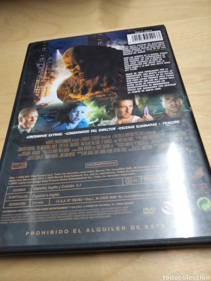 Cine: El incre&iacute;ble Hulk dvd - 238 - Foto 2