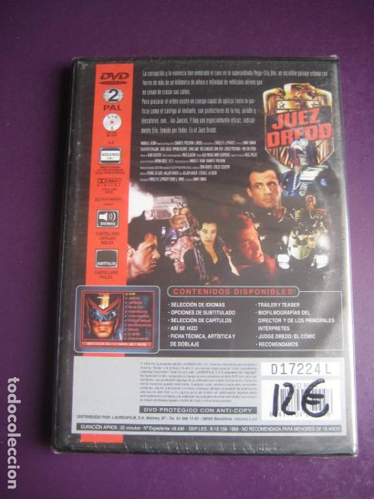 Cine: JUEZ DREDD - DVD PRECINTADO - STALLONE - - Foto 2