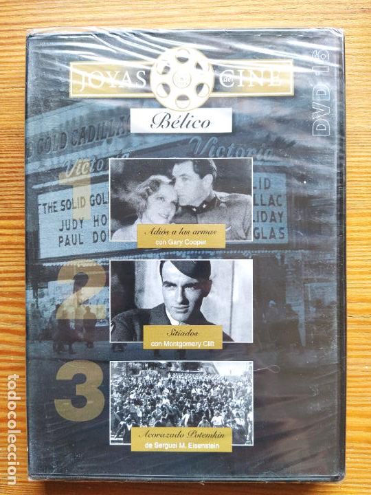 Cinema: DVD JOYAS DEL CINE BELICO 16 - ADIOS A LAS ARMAS, SITIADOS, ACORAZADO DE... - NUEVO, PRECINTADO (2R)