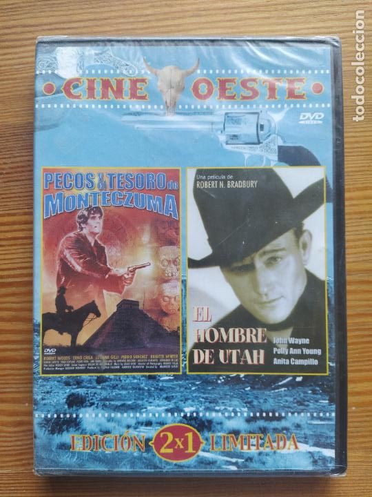 Cin&eacute;ma: DVD PECOS Y EL TESORO DE MONTECZUMA, EL HOMBRE DE UTAH - NUEVO, PRECINTADO (5C)