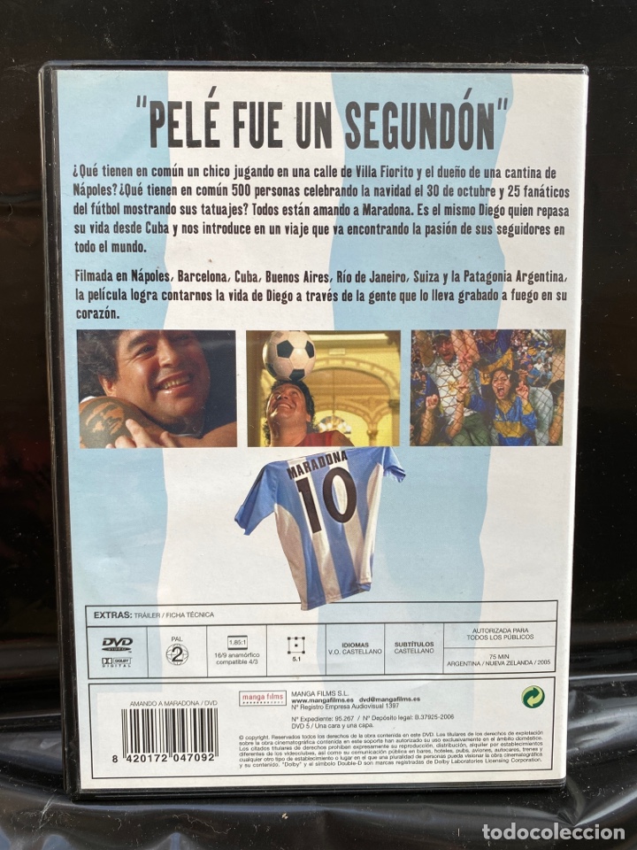 Cine: DVD AMANDO A MARADONA. DOCUMENTAL. - Foto 2