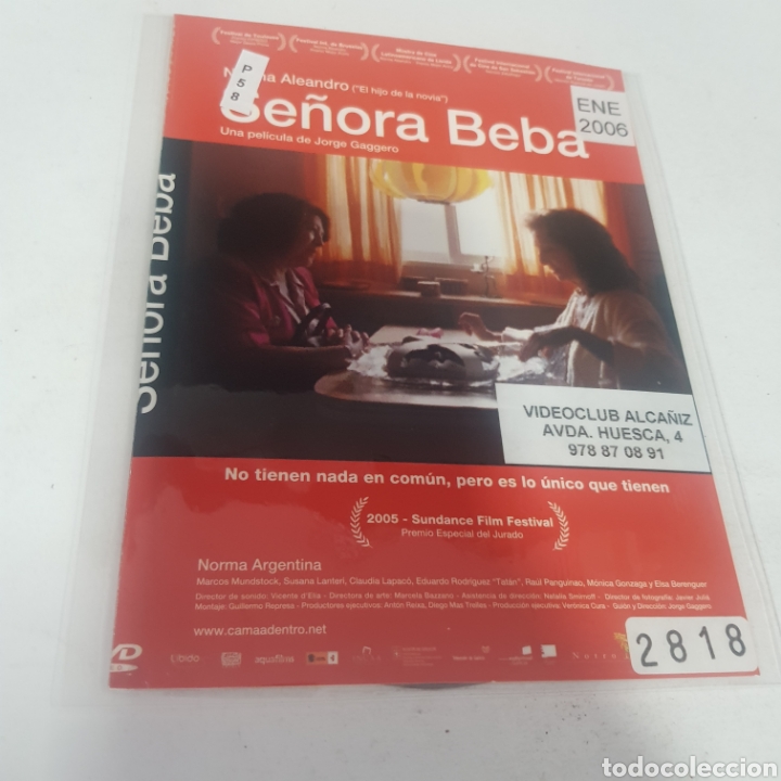 Cinema: PL 58 se&ntilde;ora beba -DVD VIDEOCLUB PLASTIFICADO SIN CAJA