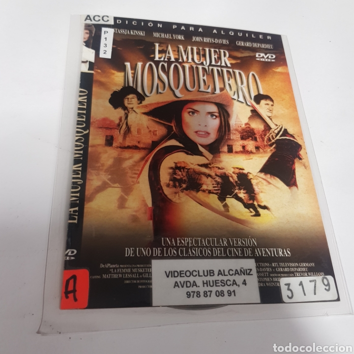 Cinema: PL 132 la mujer mosquetero -DVD VIDEOCLUB PLASTIFICADO SIN CAJA MUCHO USO