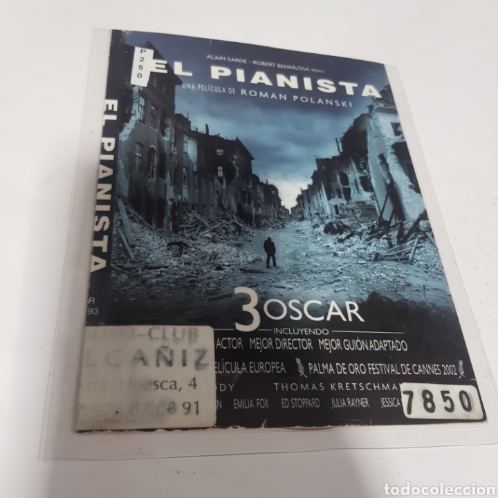 Kino: PL 250 el pianista -DVD VIDEOCLUB PLASTIFICADO SIN CAJA MUCHO USO
