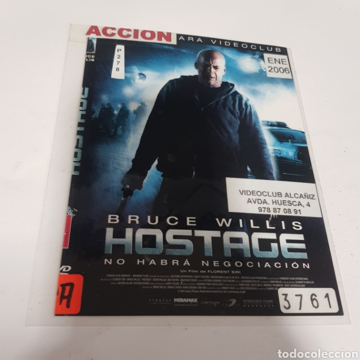 Cinema: PL 278 hostage -DVD VIDEOCLUB PLASTIFICADO SIN CAJA MUCHO USO