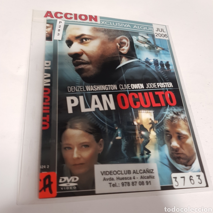 Cinema: PL 283 plan oculto -DVD VIDEOCLUB PLASTIFICADO SIN CAJA MUCHO USO