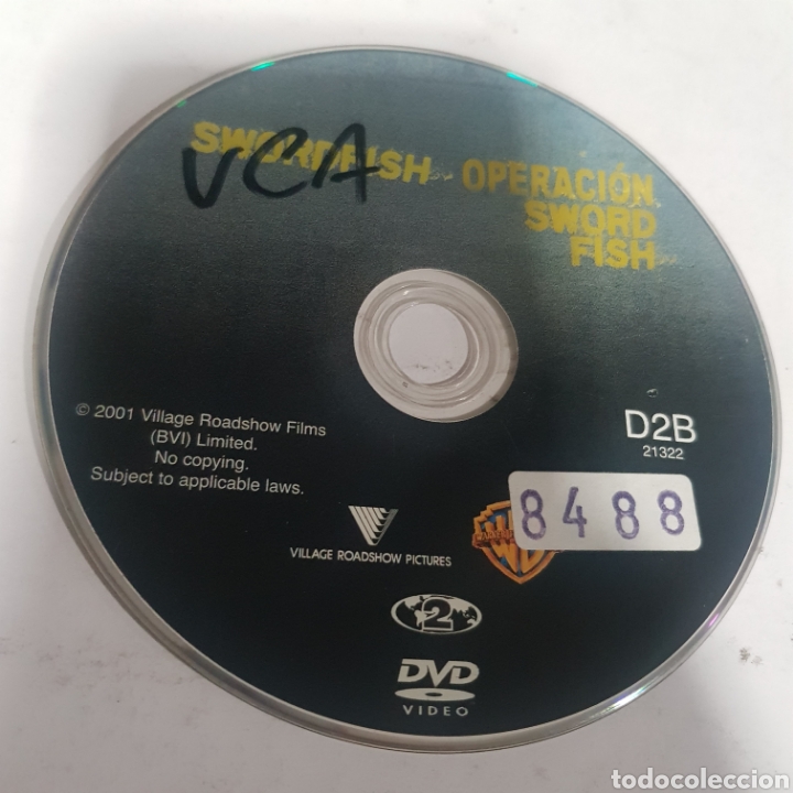 Cine: SD 857 Operaci&oacute;n Swordfish &nbsp; -SOLO DISCO DVD