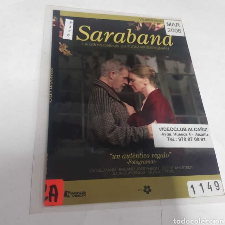 Cine: PL 376 sarabana -DVD VIDEOCLUB PLASTIFICADO SIN CAJA