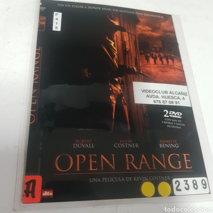 Cine: PL 419 open range-DVD VIDEOCLUB PLASTIFICADO SIN CAJA