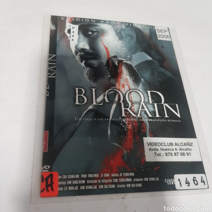 Cine: PL 444 blood rain -DVD VIDEOCLUB PLASTIFICADO SIN CAJA