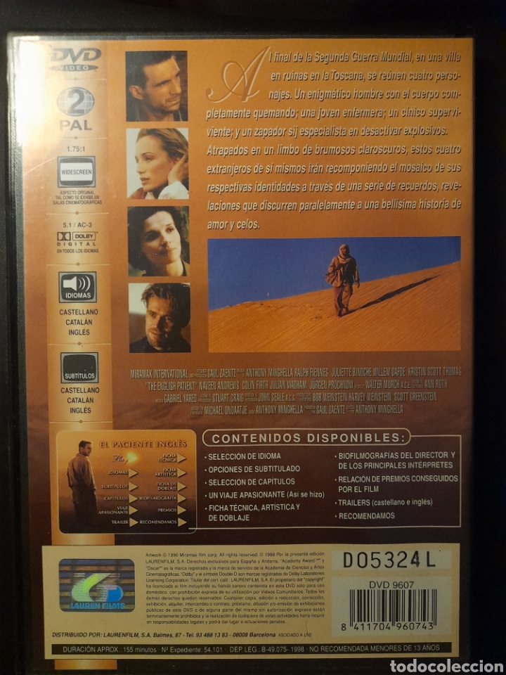 Cine: El paciente ingl&eacute;s. Dolby. - Foto 2