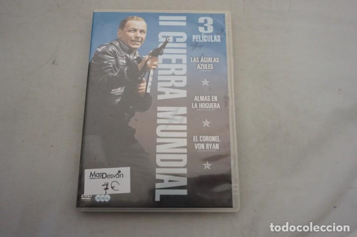 Cine: 2B1/3- DVD - 3 PELICULAS II GUERRA MUNDIAL: AGUILAS AZULES, ALMAS EN LA HOGUERA, EL CORONEL VON RYAN