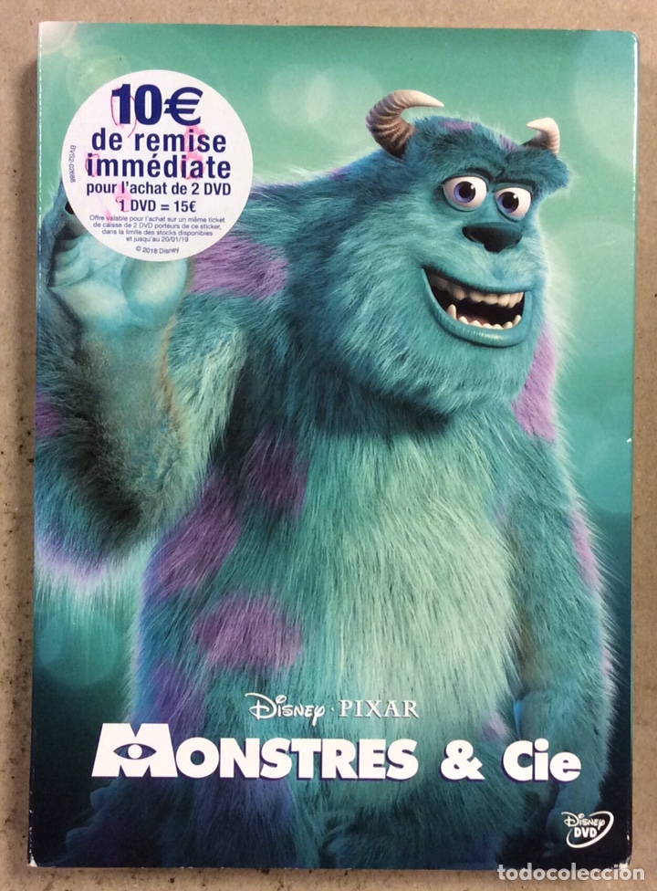 Cinema: MONSTRES & CIE. DVD. PIXAR DISNEY. FRANC&Eacute;S E INGL&Eacute;S. NUEVO, CON PRECINTO PL&Aacute;STICO