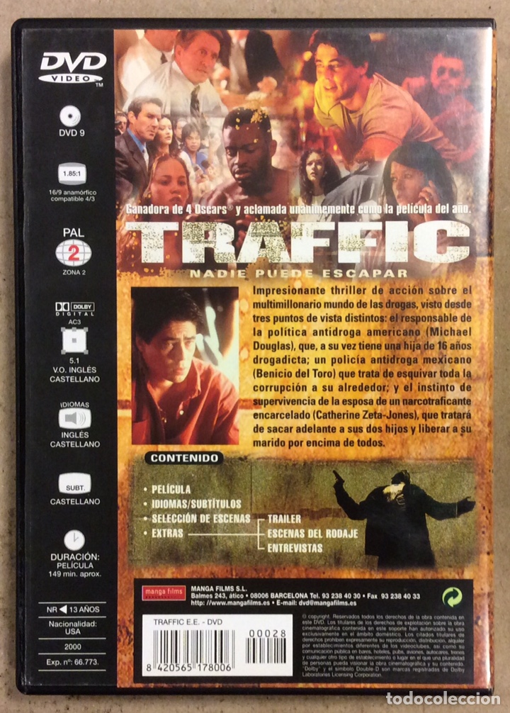 Cine: TRAFFIC (STEVEN SODERBERGH). DVD EDICI&Oacute;N ESPECIAL. - Foto 3