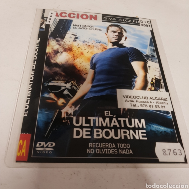 Cine: PL&nbsp; 894 el ultim&aacute;tum de Bourne-DVD PLASTIFICADO SIN CAJA mucho USO