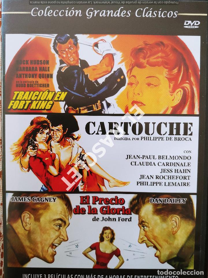Cinema: DVD-GRANDES CLASICOS-TRAICI&Oacute;N EN FORT KING- CARTOUCHE - EL PRECIO DE LA GLORIA