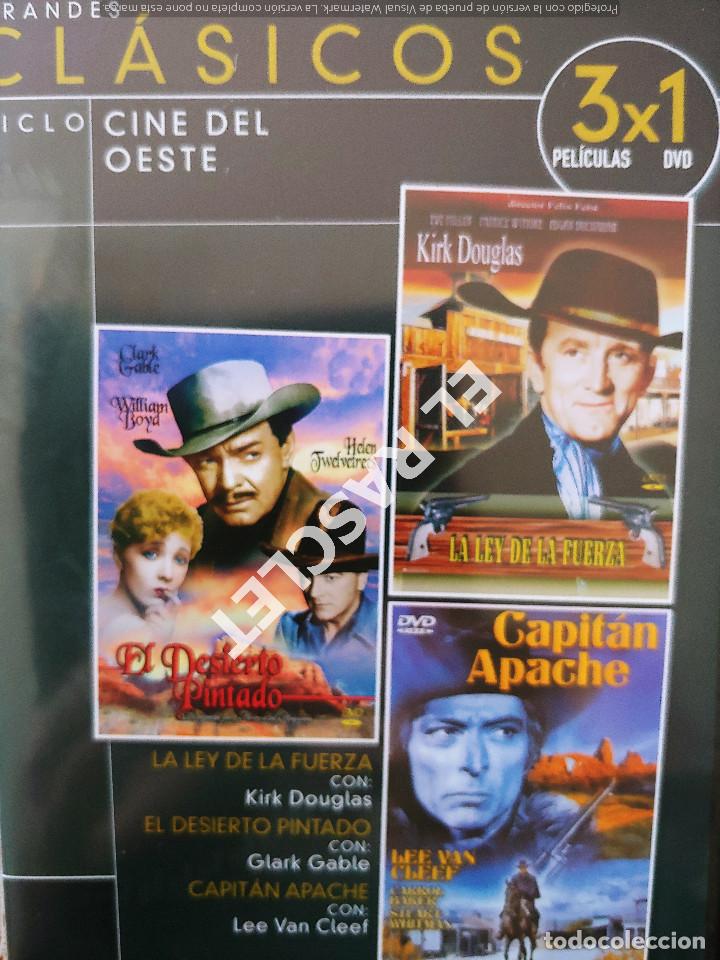 Cinema: CINE PELICULA EN DVD -CINE DEL OESTE 3 X 1 -EL DESIERTO PINTADO-CAPIT&Aacute;N APACHE-LA LEY DE LA FUERZA