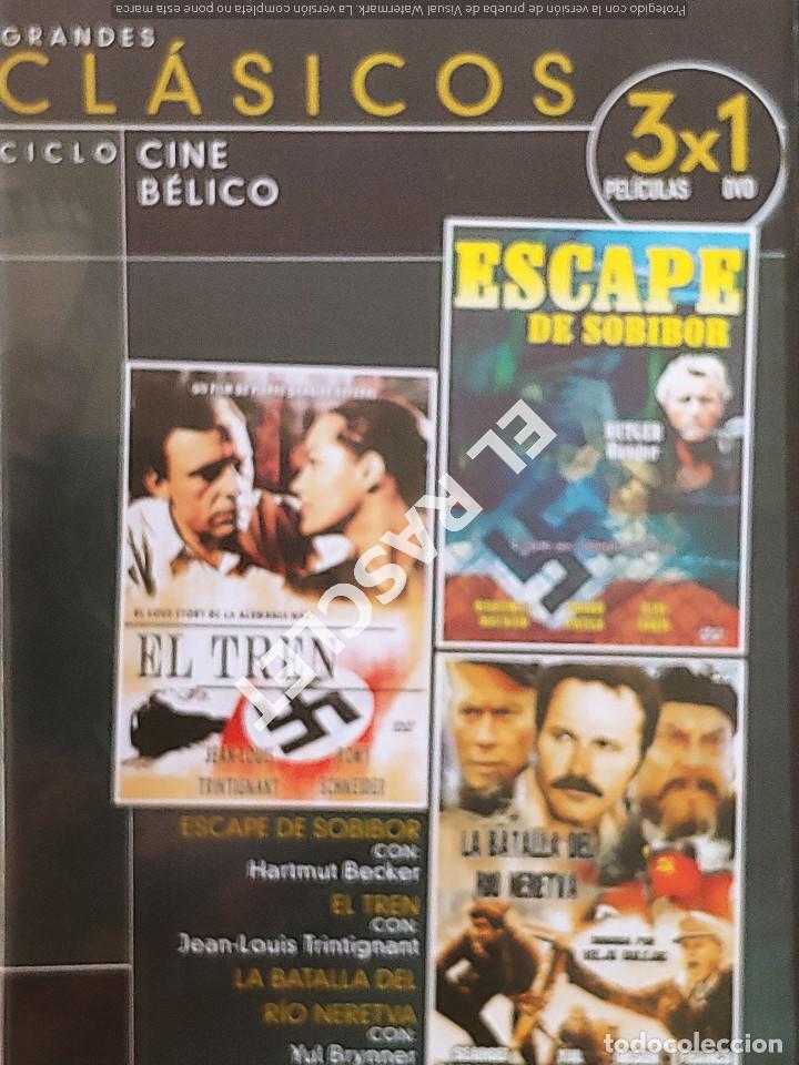 Cinema: CINE PELICULA EN DVD -EL TREN - ESCAPE DE SOBIBOR - LA BATALLA DEL RIO NERETVA