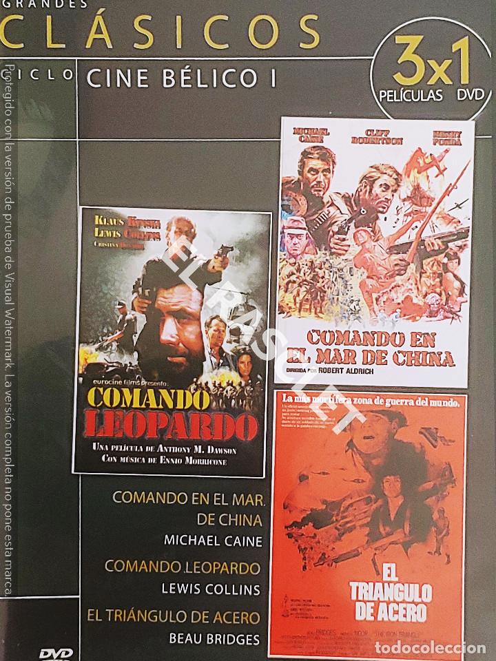 Cinema: CINE PELICULA EN DVD -CLASICOS 3X1 - COMANDO LEOPARDO-COMANDO EN EL MAR DE CHINA- EL TRIANGULO DE AC