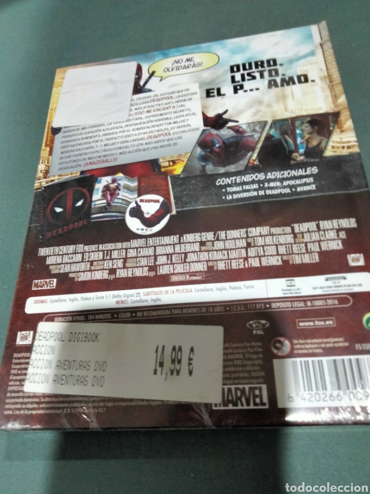 Cine: Deadpool digibook dvd Nuevo - Foto 2