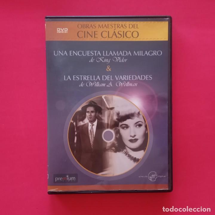 Cine: DVD OBRAS MAESTRAS DEL CINE CL&Aacute;SICO: UNA ENCUESTA LLAMADA MILAGRO / LA ESTRELLA DEL VARIEDADES.