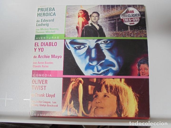 Cin&eacute;ma: PRUEBA HEROICA / EL DIABLO Y YO / OLIVER TWIST. DVD CON 3 PELICULAS CLASICAS. ESTUCHE DE CARTON.