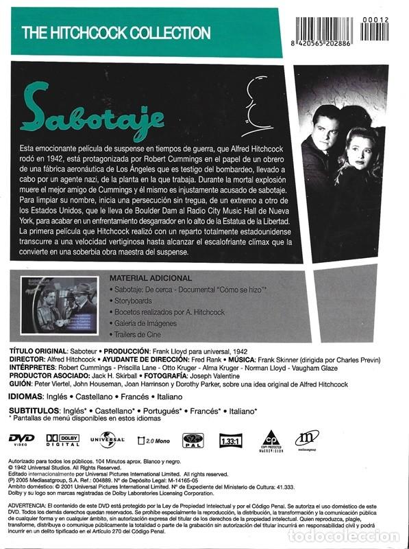 Cine: SABOTAJE (LIBRO DVD) - Foto 2
