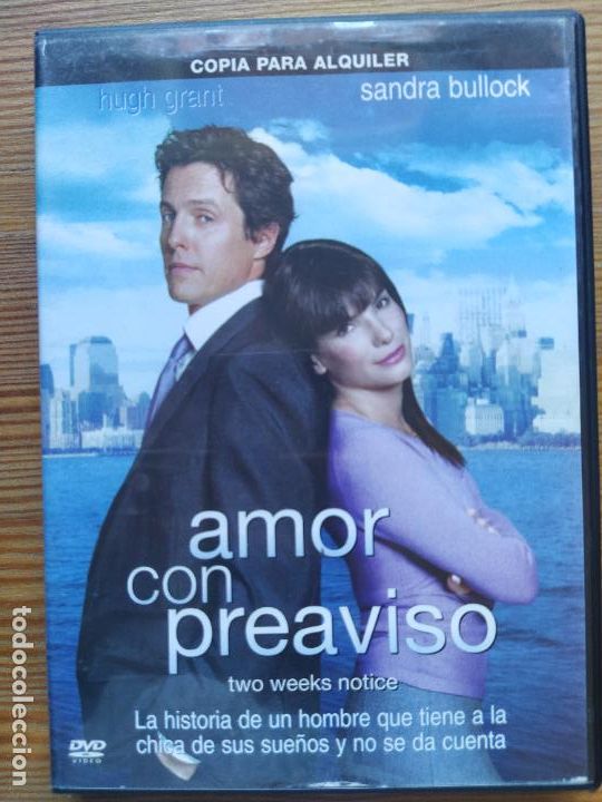 Cinema: DVD AMOR CON PREAVISO - EDICION DE ALQUILER - LEER DESCRIPCION (6H)